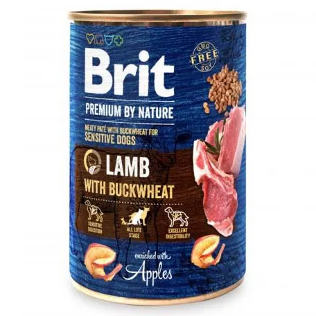 Вологий корм для собак Brit Premium Lamb & Buckwheat