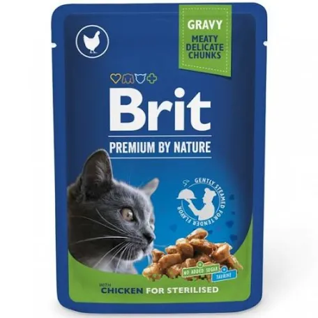 Вологий корм для котів Brit Premium Pouch (асорті)