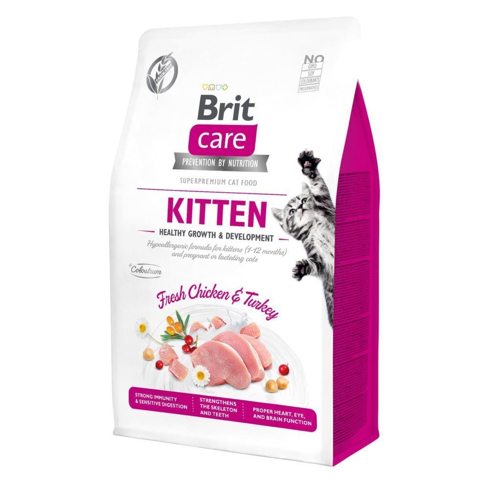 Сухий корм для кошенят Brit Care Grain Free Kitten Healthy Growth & Development