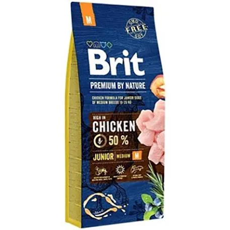 Сухий корм для цуценят Brit Premium Junior M Chicken
