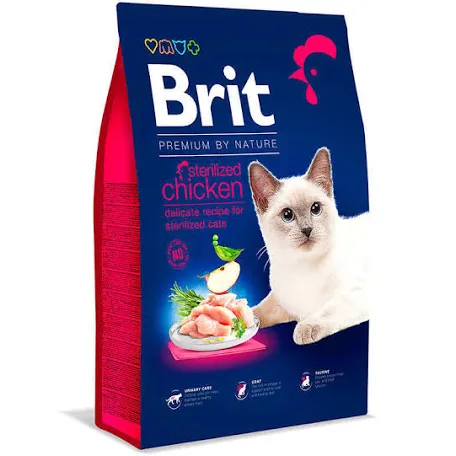 Сухий корм для котів Brit Premium by Nature Sterilised Chicken