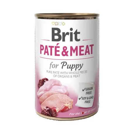 Вологий корм для цуценят Brit Care Pate and Meat Puppy Chicken & Turkey