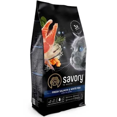 Сухий корм для котів Savory Gourmet Salmon & White Fish