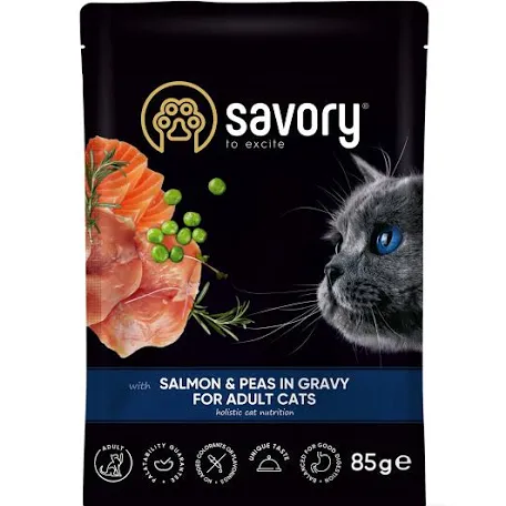Вологий корм для котів Savory Pouch Salmon and Peas