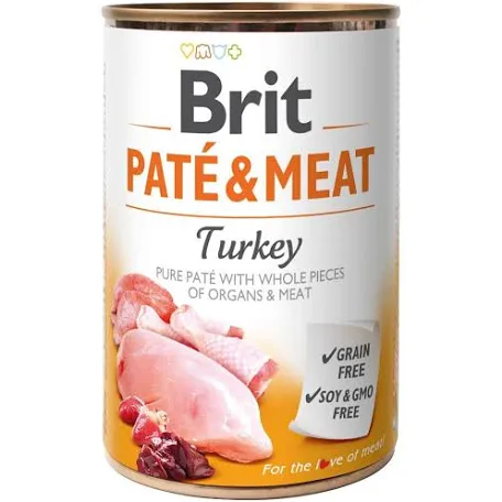 Вологий корм для собак Brit Care Pate and Meat Turkey