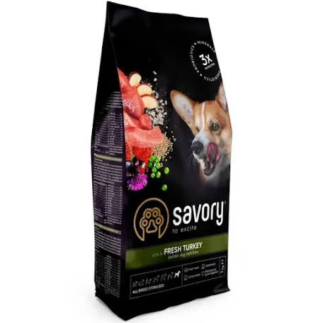 Сухий корм для собак Savory All Breed Sterilised Turkey