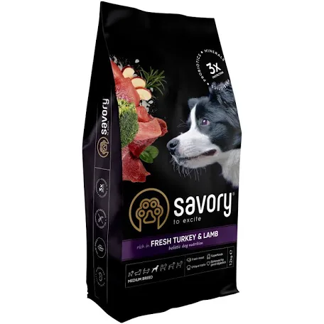 Сухий корм для собак Savory Medium Turkey & Lamb