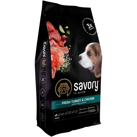 Сухий корм для цуценят Savory Puppy Turkey & Chicken