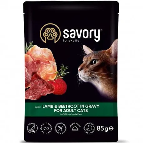 Вологий корм для котів Savory Pouch Lamb & Beet
