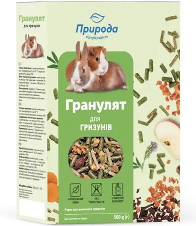 Корм Природа гранулят для гризунів