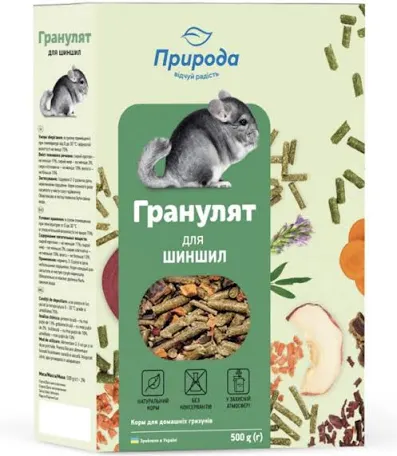 Корм Природа гранулят для шиншил