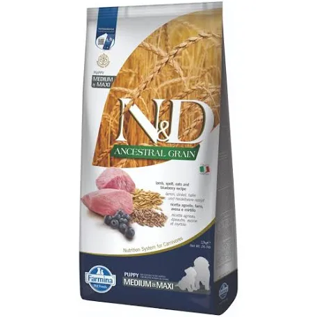 Сухий корм для цуценят Farmina N&D Low Grain Lamb & Blueberry Puppy Medium & Maxi