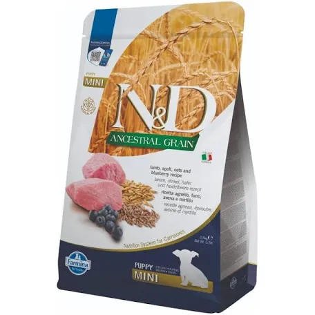 Сухий корм для цуценят Farmina N&D Low Grain Lamb & Blueberry Puppy Mini