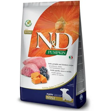 Сухий корм для цуценят Farmina N&D Grain Free Pumpkin Lamb & Blueberry Puppy Mini
