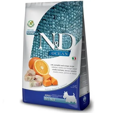 Сухий корм для собак Farmina N&D Grain Free Ocean Cod, Pumpkin & Orange Adult Mini