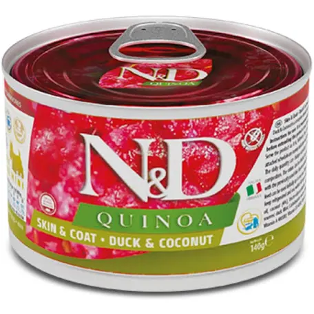 Вологий корм для собак Farmina N&D Quinoa Skin&Coat Duck, Quinoa, Coconut & Turmeric Adult Mini