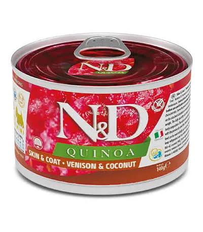 Вологий корм для собак Farmina N&D Quinoa Skin&Coat Venison, Quinoa & Coconut Adult Mini