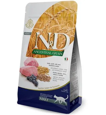 Сухий корм для котів Farmina N&D Low Grain Lamb & Blueberry Adult