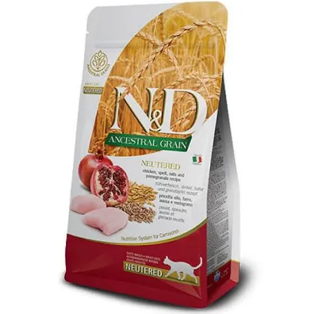 Сухий корм для стерилізованих котів Farmina N&D Low Grain Neutered Chicken Adult