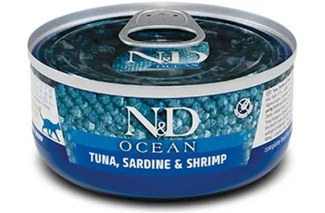 Вологий корм для котів Farmina N&D Grain Free Ocean Tuna, Sardine & Shrimp
