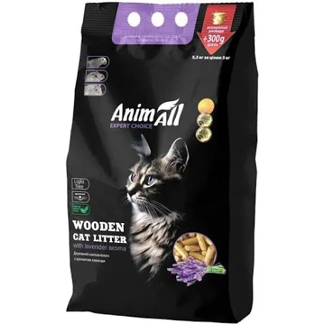 Наповнювач для котів AnimAll деревний з ароматом лаванди