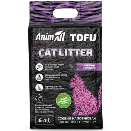 Наповнювач для котів AnimAll Тоффу Лаванда