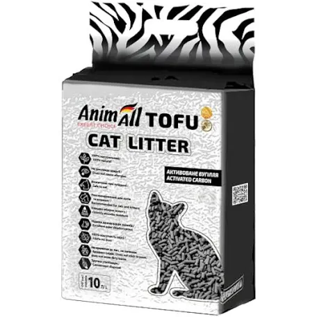 Наповнювач для котів AnimAll Тоффу з активованим вугіллям