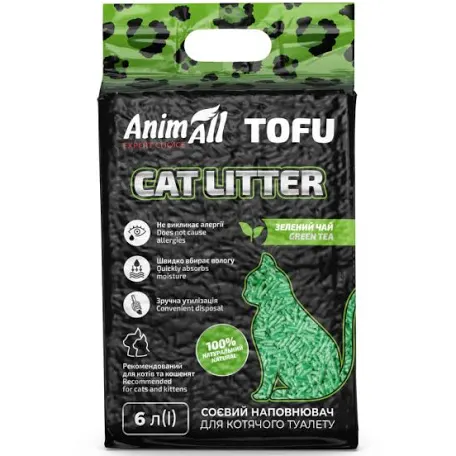 Наповнювач для котів AnimAll Тоффу зелений чай