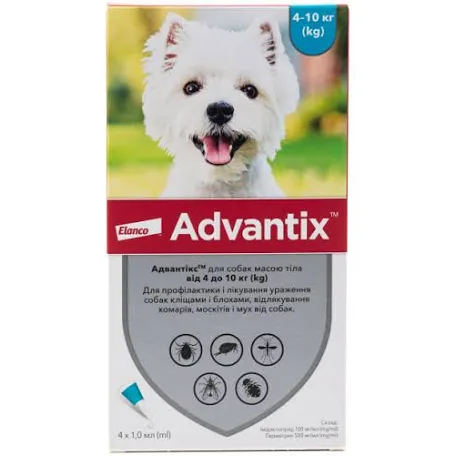 Advantix для собак 4-10 кг (1 мл)