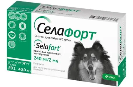 Селафорт спот-он для собак 20-40 кг (240 мг/2 мл)