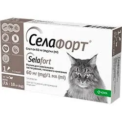 Селафорт спот-он для котів 7,6-10 кг (60 мг/1 мл)