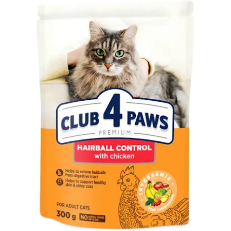 Сухий корм для котів Club 4 Paws Hairball control
