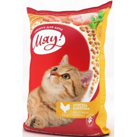 Сухий корм для котів Мяу Курка