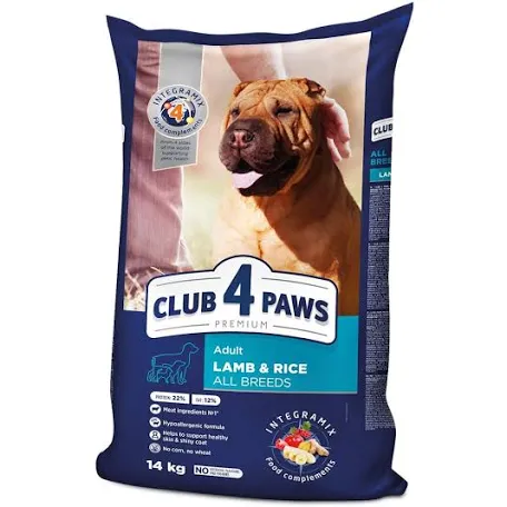 Сухий корм для собак Club 4 Paws Adult All Breeds, ягня