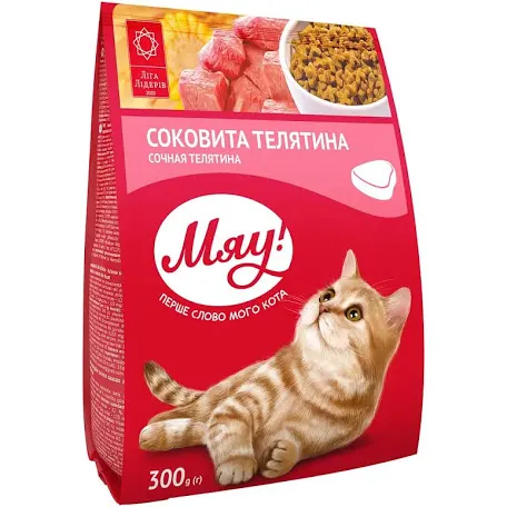 Сухий корм для котів Мяу Телятина