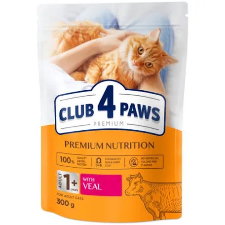 Сухий корм для котів Club 4 Paws Veal adult (телятина)