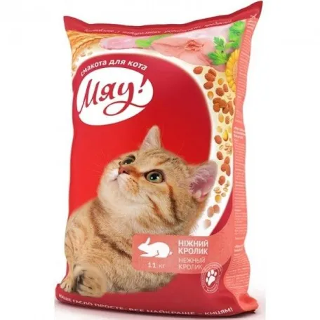 Сухий корм для котів Мяу Ніжний кролик