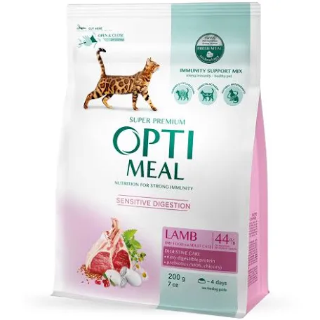 Сухий корм для котів Optimeal Sensitive, ягня