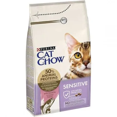 Сухий корм для котів Cat Chow Sensitive, лосось