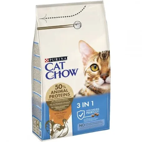Сухий корм для котів Cat Chow 3in1, індичка