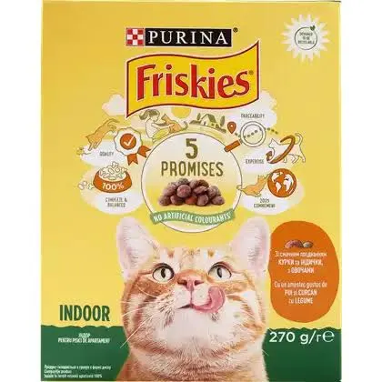 Сухий корм для котів Friskies Indoor, курка, індичка та овочі