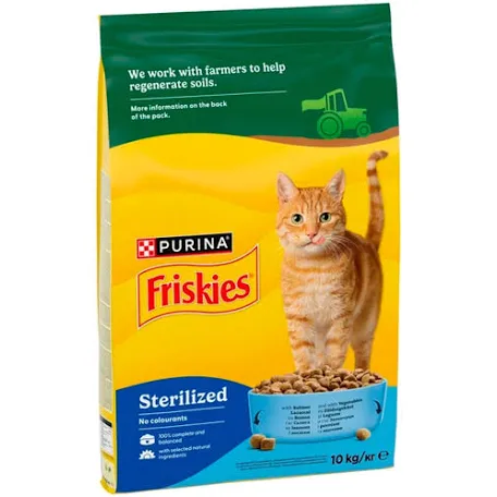 Сухий корм для стерилізованих котів Friskies Sterilised, лосось та овочі