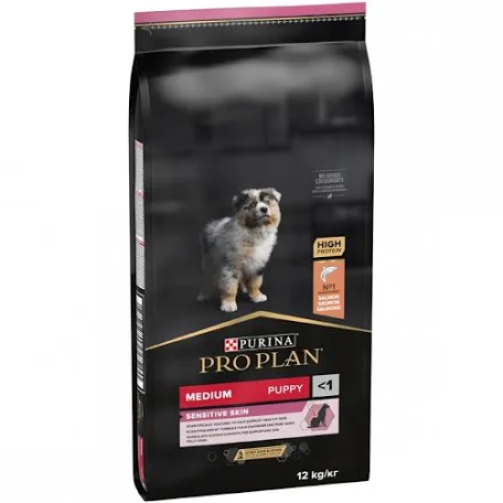 Сухий корм для цуценят Purina PRO PLAN Puppy Medium Sensitive Skin, лосось
