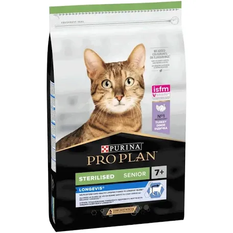 Сухий корм для котів Purina PRO PLAN Sterilised Senior, індичка