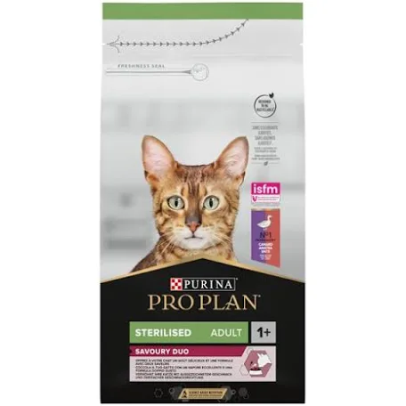 Сухий корм для котів Purina PRO PLAN Sterilised, качка та печінка