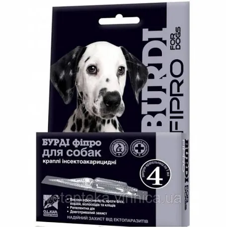 Краплі БУРДІ BURDI фіпро для собак 1 мл