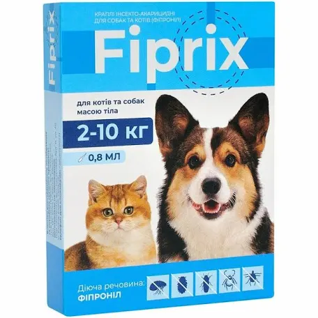 Краплі FIPRIX для котів та собак 2-10 кг (0,8 мл)
