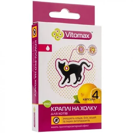 Краплі Vitomax ЕКО для дорослих котів (0,6 мл)
