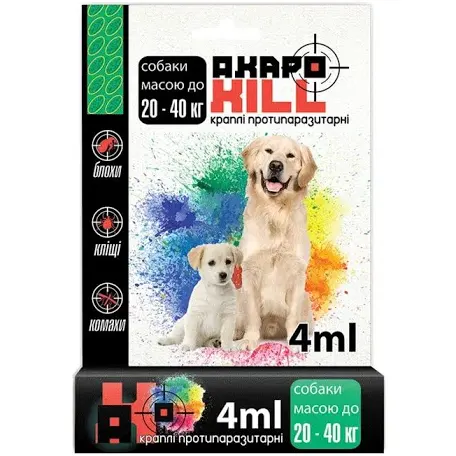 Краплі AkaroKill для собак 20-40 кг (4 мл)
