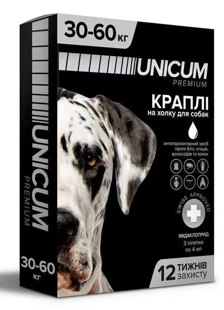 Краплі UNICUM для собак 30-60 кг (4,0 мл)